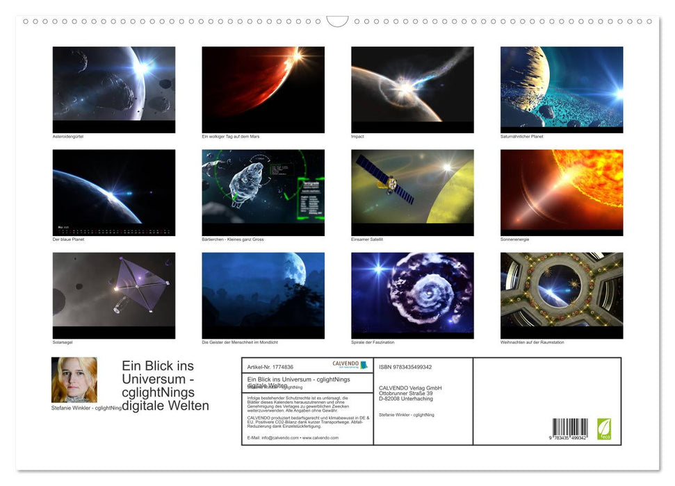 Ein Blick ins Universum - cglightNings digitale Welten (CALVENDO Wandkalender 2025)