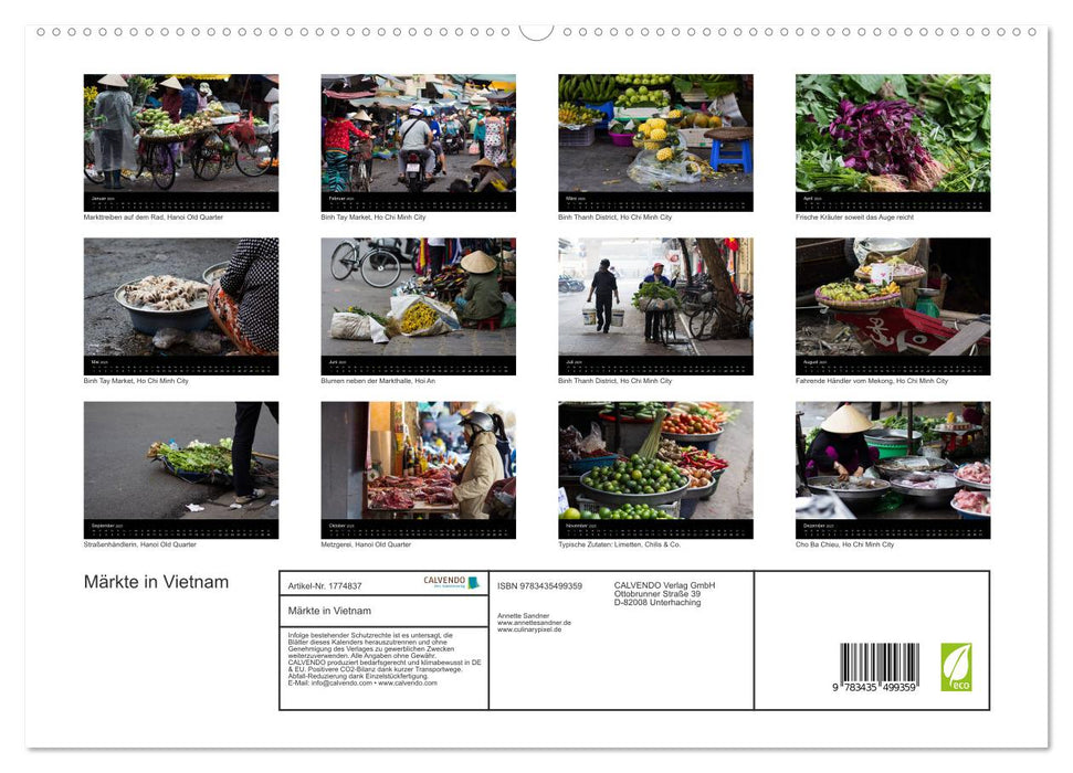Märkte in Vietnam (CALVENDO Premium Wandkalender 2025)
