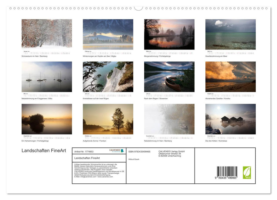 Landschaften FineArt (CALVENDO Premium Wandkalender 2025)