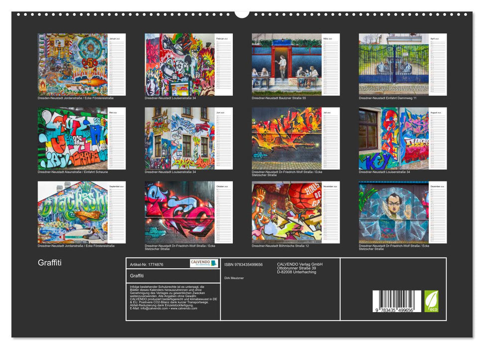 Graffiti (CALVENDO Premium Wandkalender 2025)