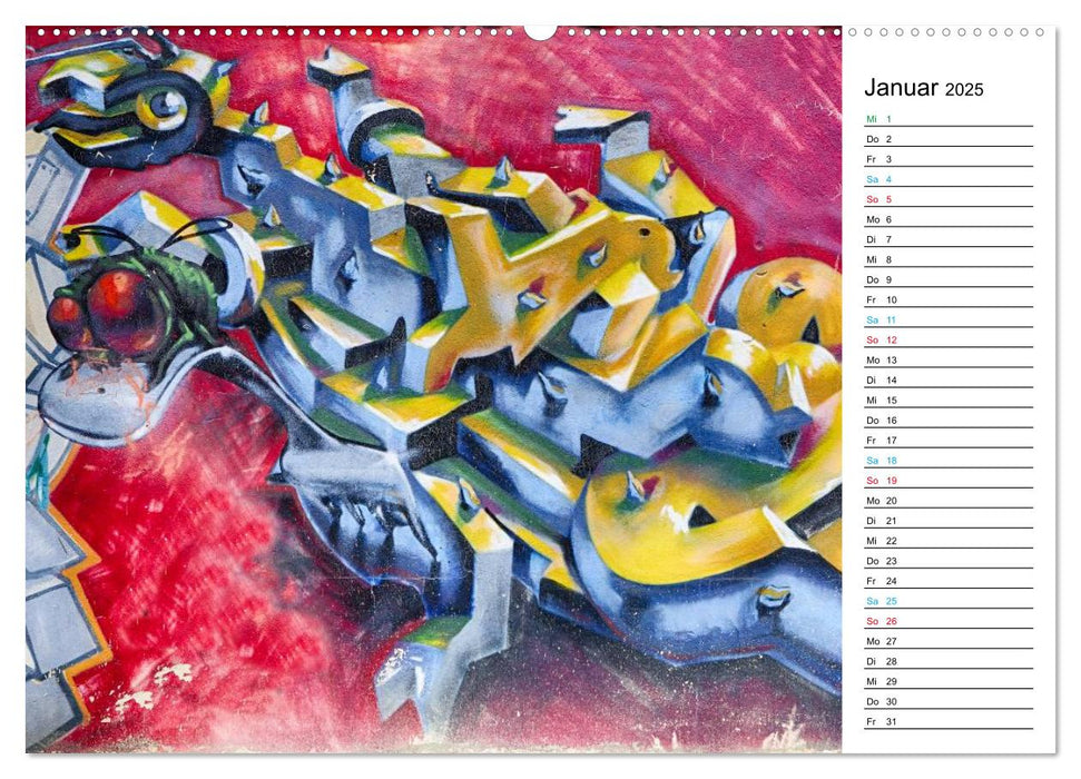 Dresden Graffiti (CALVENDO Premium Wandkalender 2025)