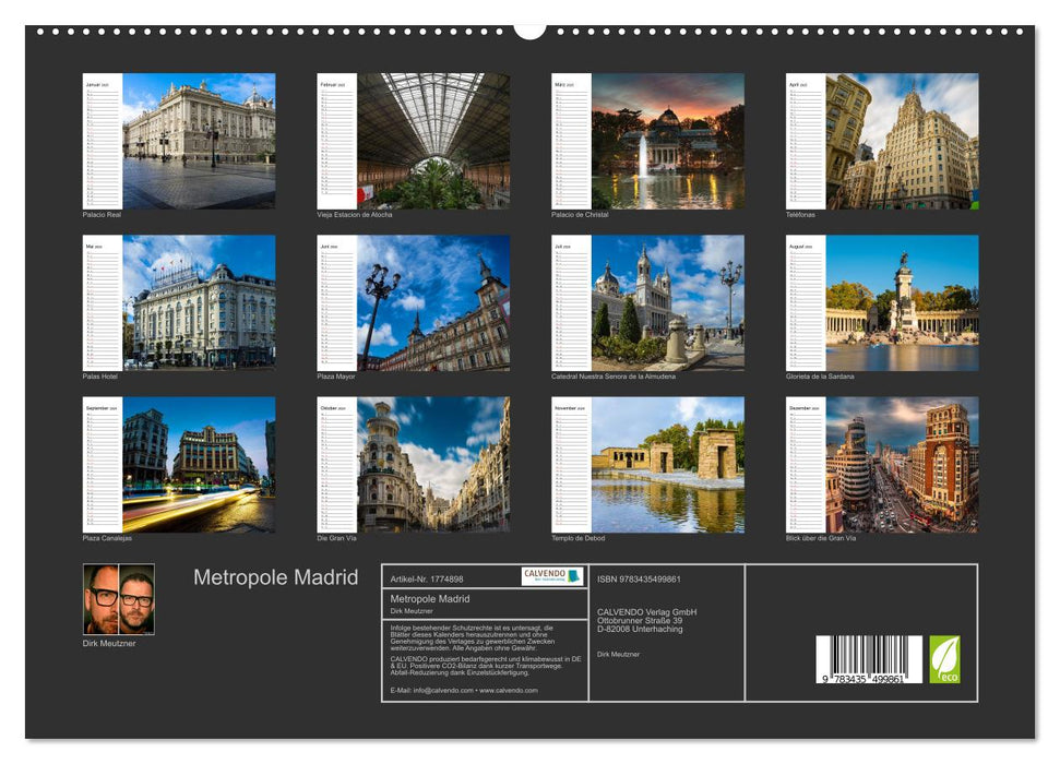 Metropole Madrid (CALVENDO Premium Wandkalender 2025)