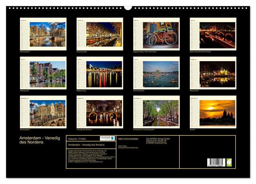 Amsterdam - Venedig des Nordens (CALVENDO Wandkalender 2025)