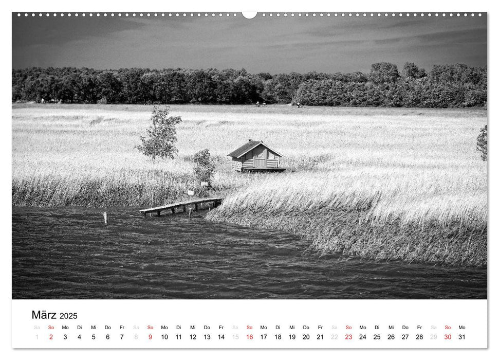 Ostseebad Zingst - Impressionen in Schwarz-Weiß (CALVENDO Premium Wandkalender 2025)