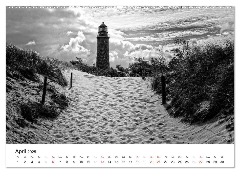 Ostseebad Zingst - Impressionen in Schwarz-Weiß (CALVENDO Premium Wandkalender 2025)