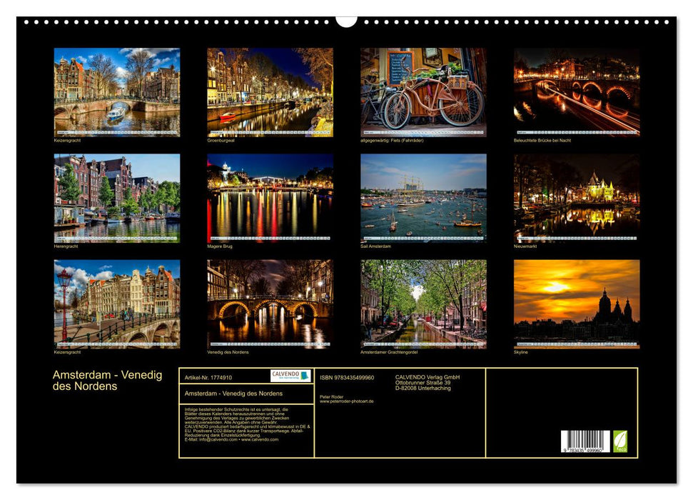 Amsterdam - Venedig des Nordens (CALVENDO Wandkalender 2025)