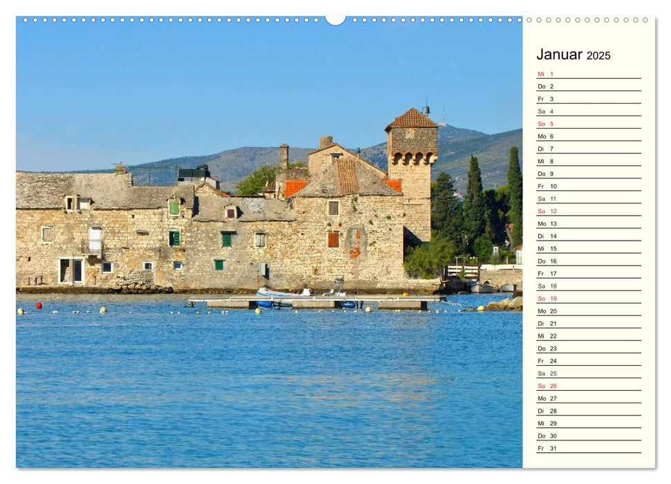 Burgen in Kroatien (CALVENDO Premium Wandkalender 2025)