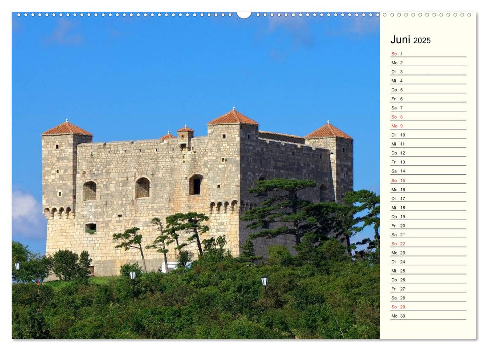 Burgen in Kroatien (CALVENDO Premium Wandkalender 2025)