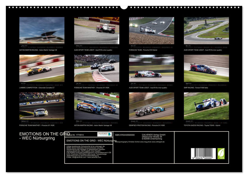 EMOTIONS ON THE GRID - WEC Nürburgring (CALVENDO Premium Wandkalender 2025)