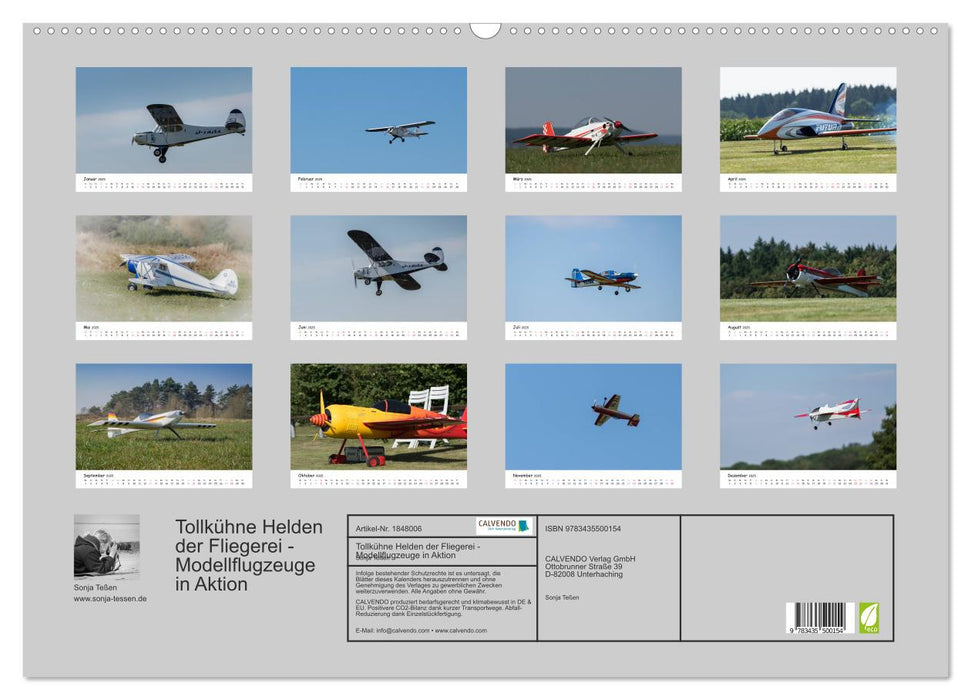 Tollkühne Helden der Fliegerei - Modellflugzeuge in Aktion (CALVENDO Wandkalender 2025)