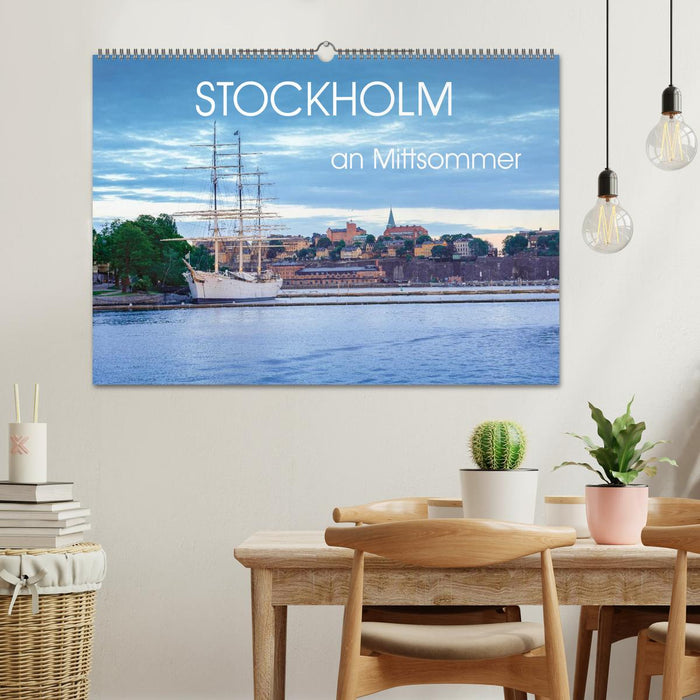 Stockholm an Mittsommer (CALVENDO Wandkalender 2025)