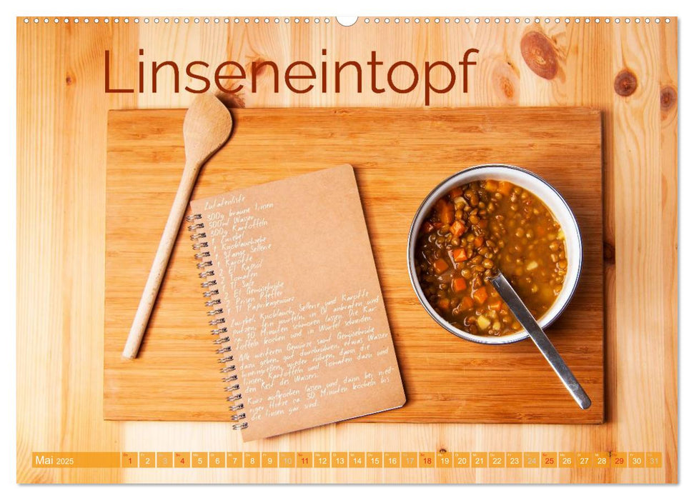 Einfache vegane Rezepte (CALVENDO Premium Wandkalender 2025)