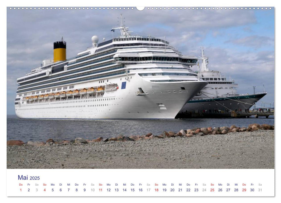 Giganten der Meere - Kreuzfahrtschiffe (CALVENDO Wandkalender 2025)