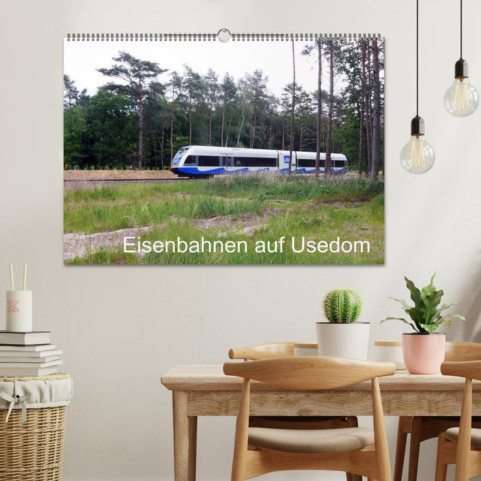 Eisenbahnen auf Usedom (CALVENDO Wandkalender 2025)