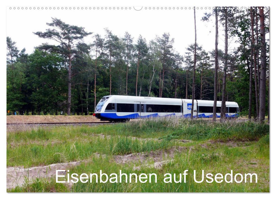 Eisenbahnen auf Usedom (CALVENDO Wandkalender 2025)