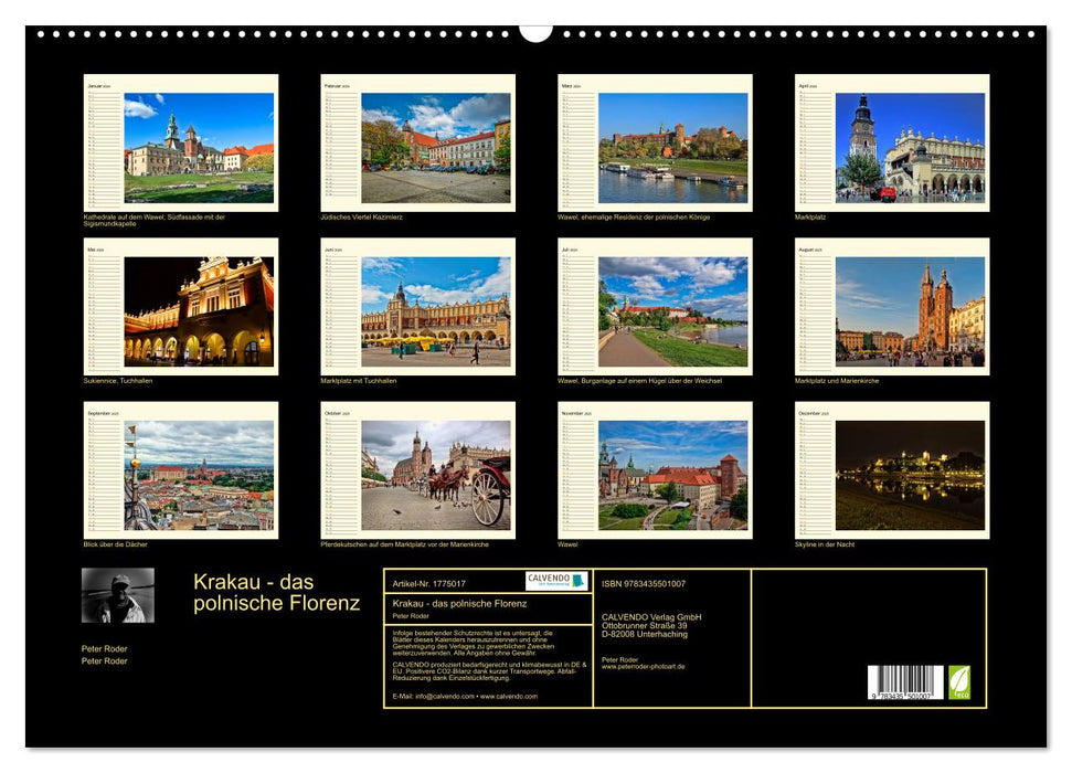 Krakau - das polnische Florenz (CALVENDO Wandkalender 2025)