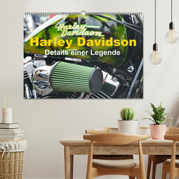 Harley Davidson - Details einer Legende (CALVENDO Wandkalender 2025)