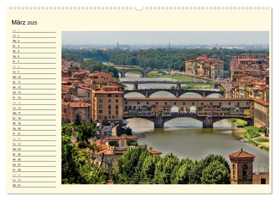 Florenz - Schönheit in der Toskana (CALVENDO Wandkalender 2025)