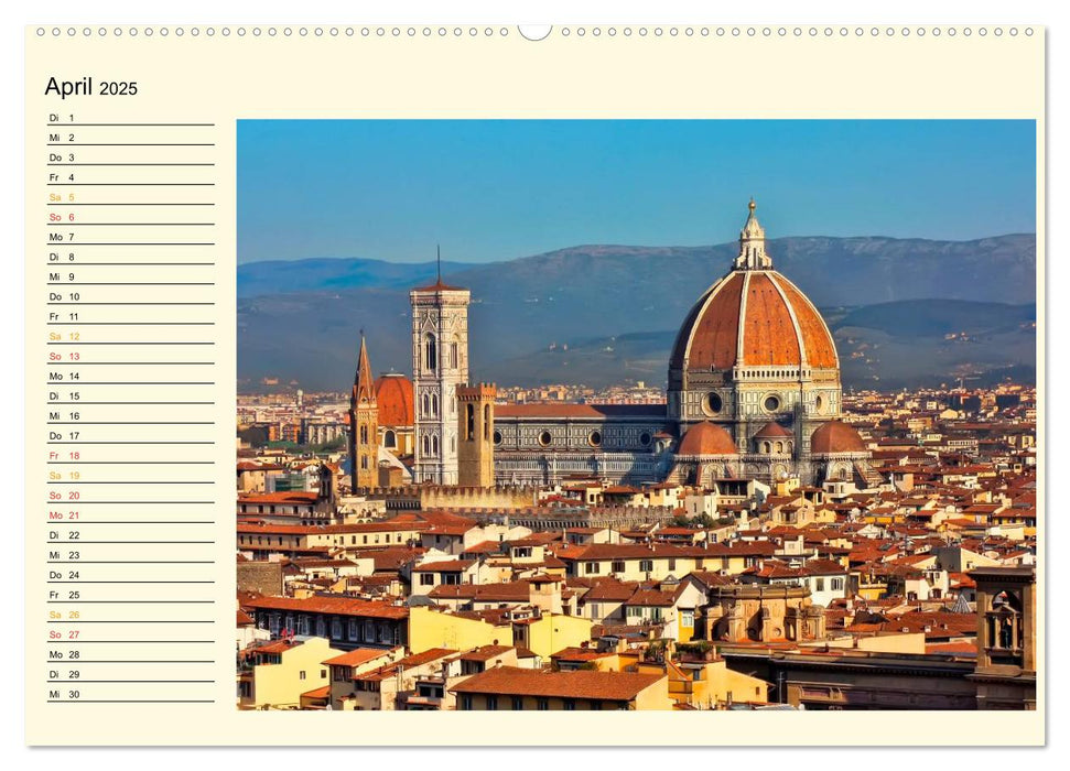 Florenz - Schönheit in der Toskana (CALVENDO Wandkalender 2025)