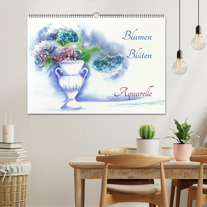 Blumen Blüten Aquarelle (CALVENDO Wandkalender 2025)