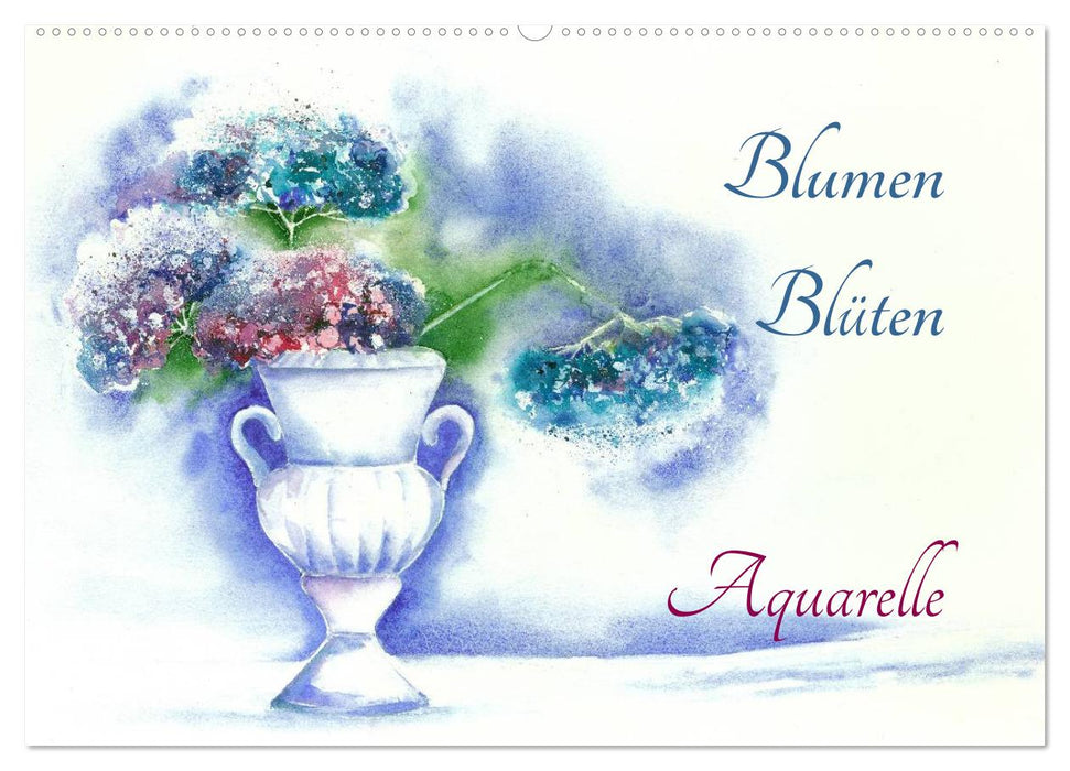 Blumen Blüten Aquarelle (CALVENDO Wandkalender 2025)