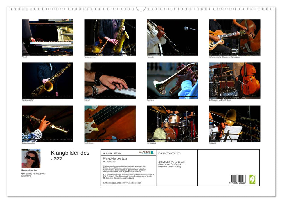 Klangbilder des Jazz (CALVENDO Wandkalender 2025)