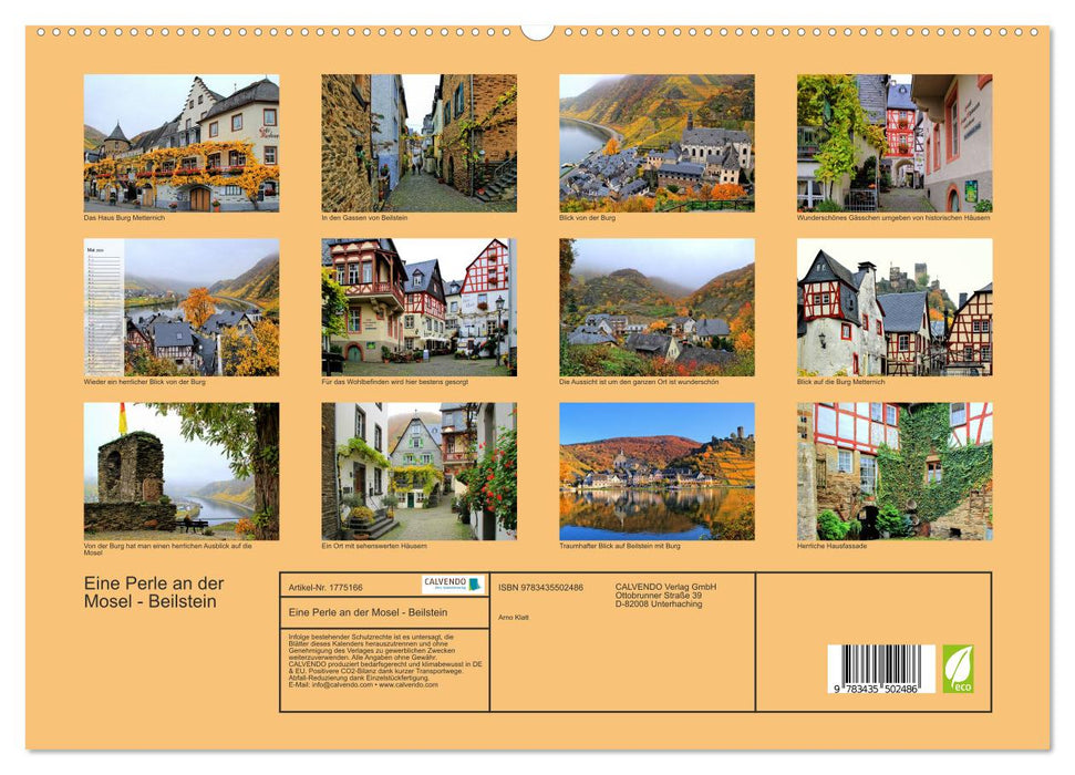 Eine Perle an der Mosel - Beilstein (CALVENDO Premium Wandkalender 2025)