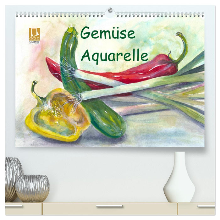 Gemüse Aquarelle (CALVENDO Premium Wandkalender 2025)