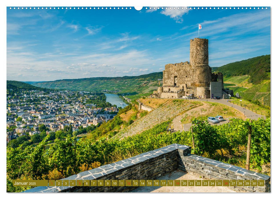 Burgen in Rheinland-Pfalz (CALVENDO Premium Wandkalender 2025)