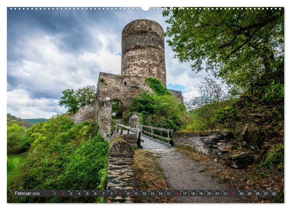 Burgen in Rheinland-Pfalz (CALVENDO Premium Wandkalender 2025)