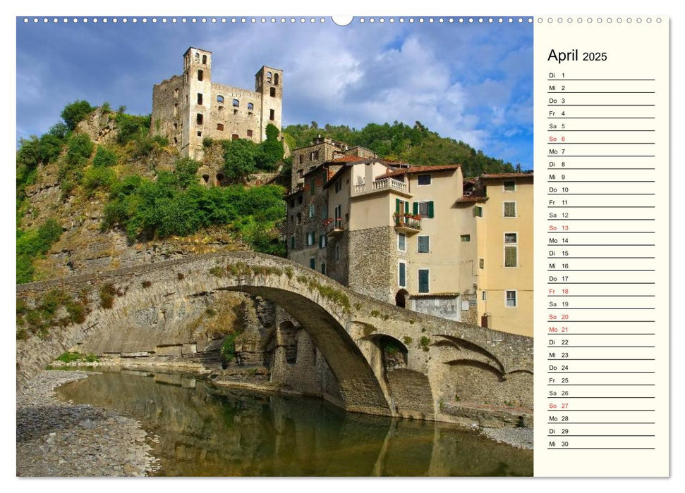 Ligurien - Berge und Meer (CALVENDO Premium Wandkalender 2025)