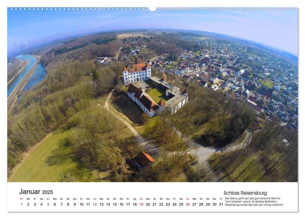 Deutschlands Burgen - Der Süden von oben (CALVENDO Wandkalender 2025)