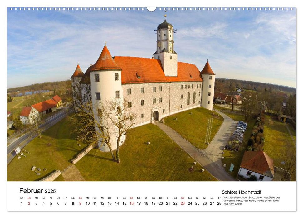 Deutschlands Burgen - Der Süden von oben (CALVENDO Wandkalender 2025)