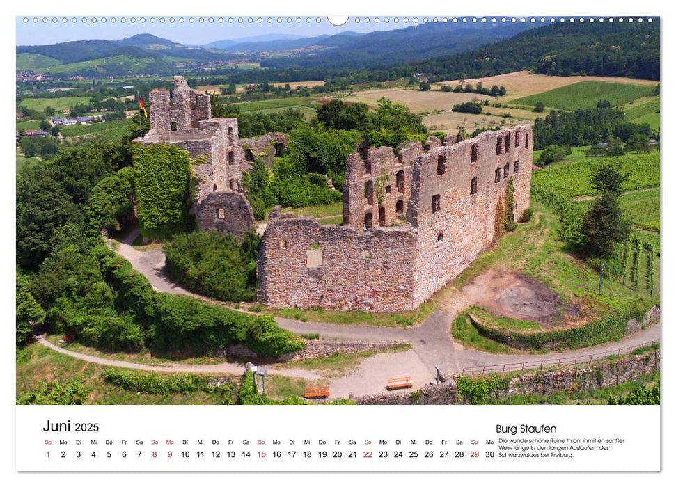 Deutschlands Burgen - Der Süden von oben (CALVENDO Wandkalender 2025)