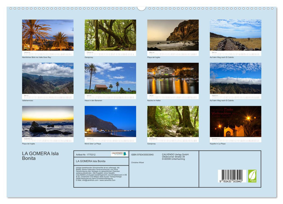 LA GOMERA Isla Bonita (CALVENDO Premium Wandkalender 2025)