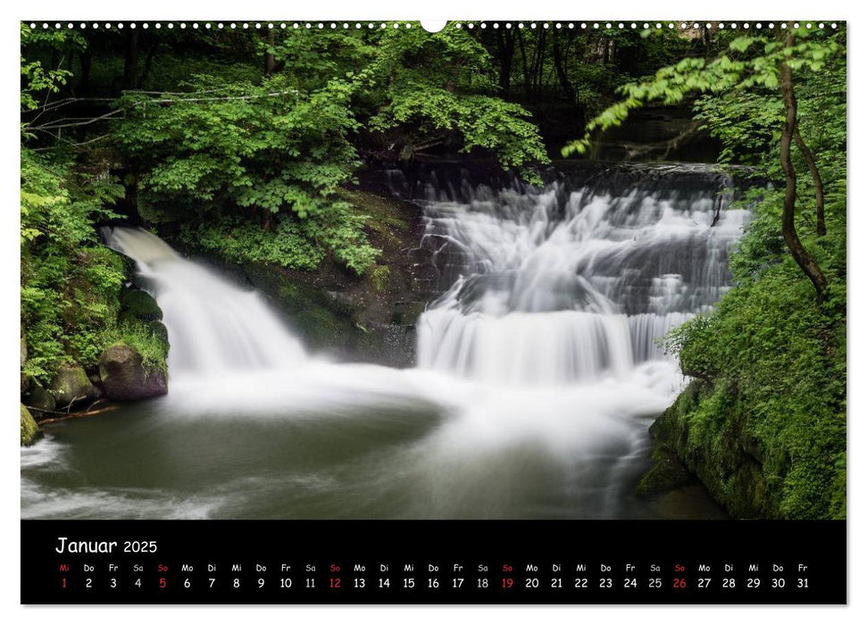 Wilde Schönheit - Das Elbsandsteingebirge (CALVENDO Premium Wandkalender 2025)