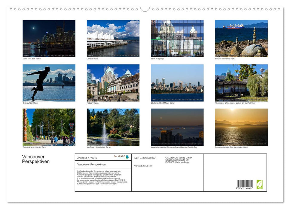 Vancouver Perspektiven (CALVENDO Wandkalender 2025)