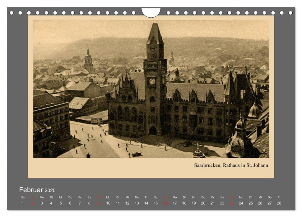 Saarland - vunn domols (frieher) (CALVENDO Wandkalender 2025)