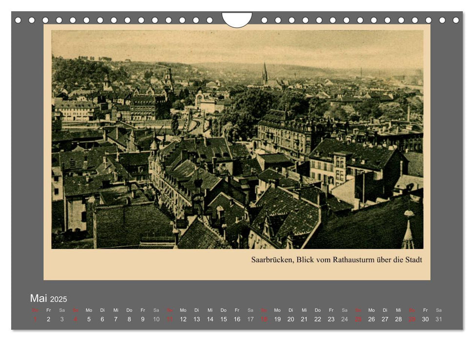 Saarland - vunn domols (frieher) (CALVENDO Wandkalender 2025)