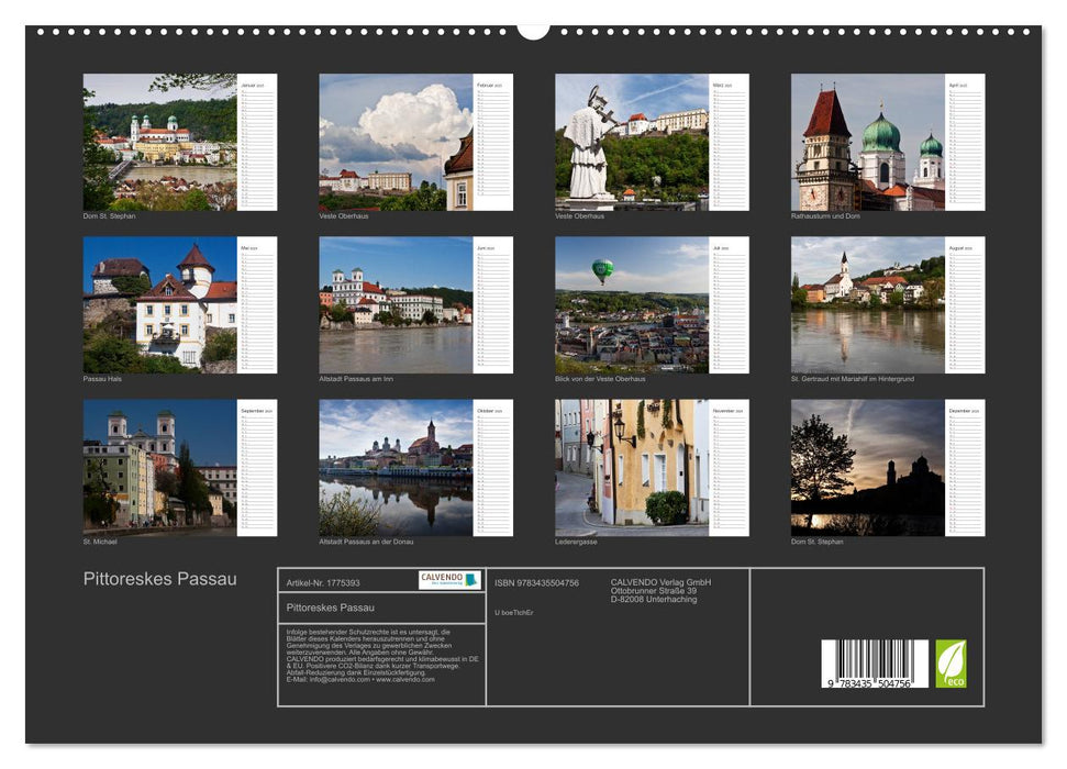 Pittoreskes Passau (CALVENDO Premium Wandkalender 2025)