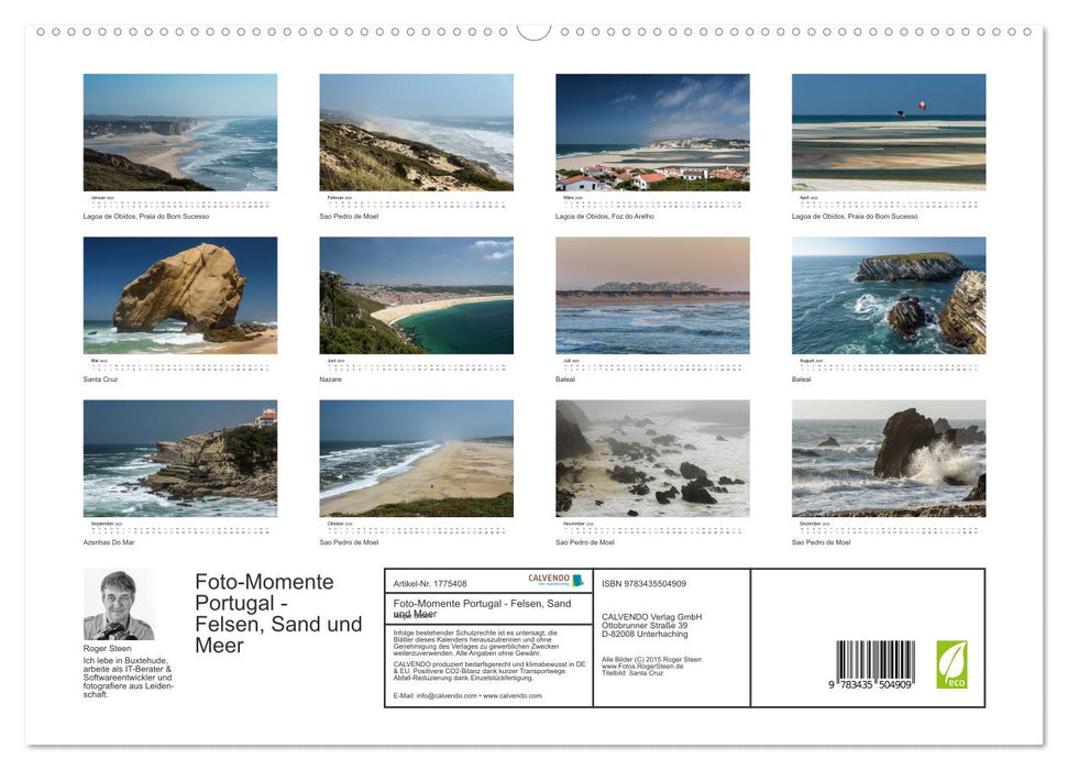 Foto-Momente Portugal - Felsen, Sand und Meer (CALVENDO Premium Wandkalender 2025)