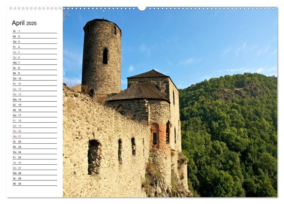 Tschechien - Die Burg Strekov (CALVENDO Premium Wandkalender 2025)