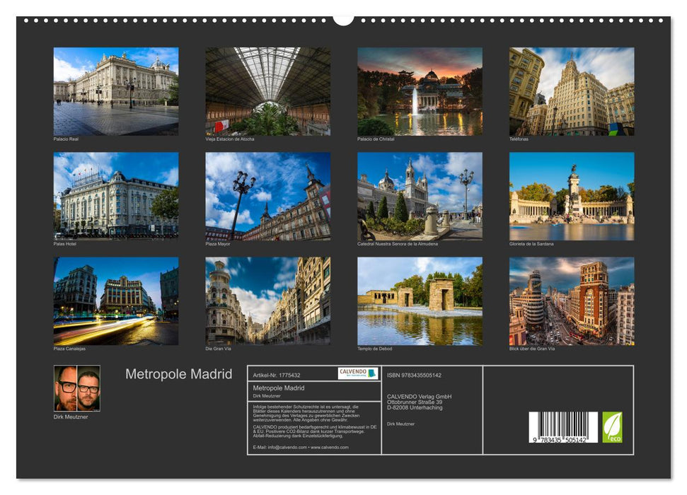 Metropole Madrid (CALVENDO Premium Wandkalender 2025)