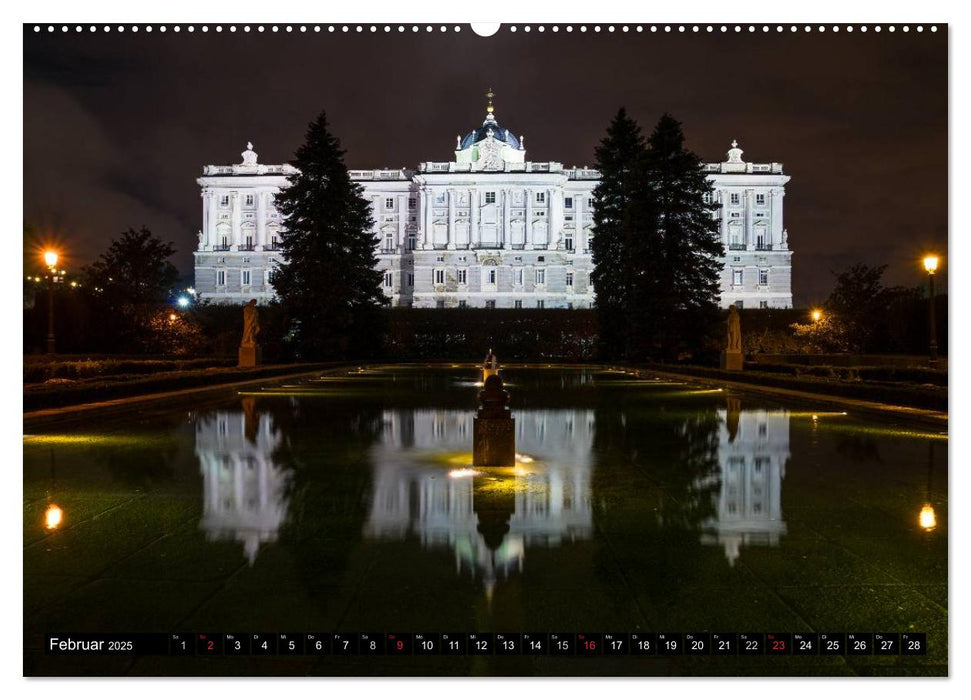 Madrid bei Nacht (CALVENDO Premium Wandkalender 2025)