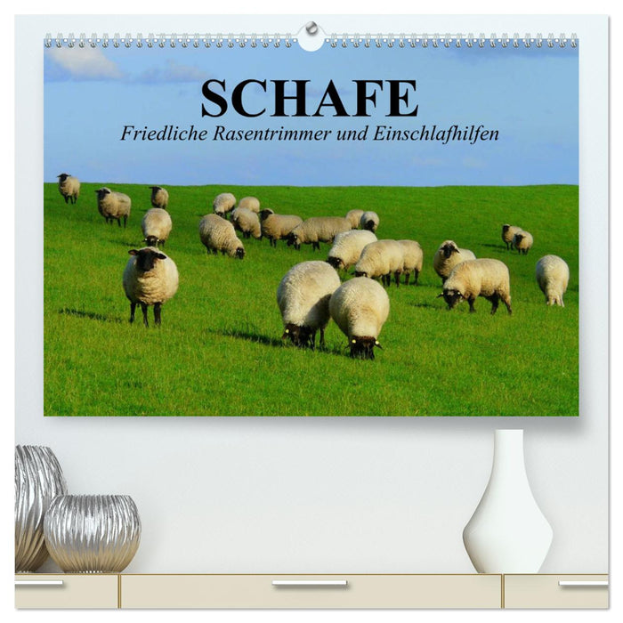 Schafe. Friedliche Rasentrimmer und Einschlafhilfen (CALVENDO Premium Wandkalender 2025)