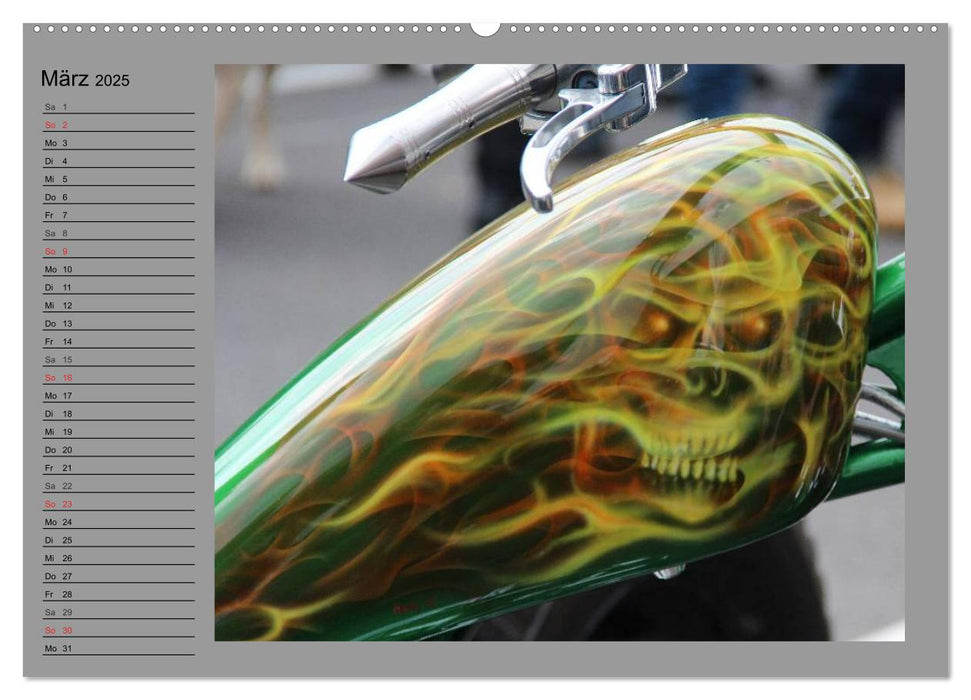 Harley Davidson - Airbrush (CALVENDO Premium Wandkalender 2025)