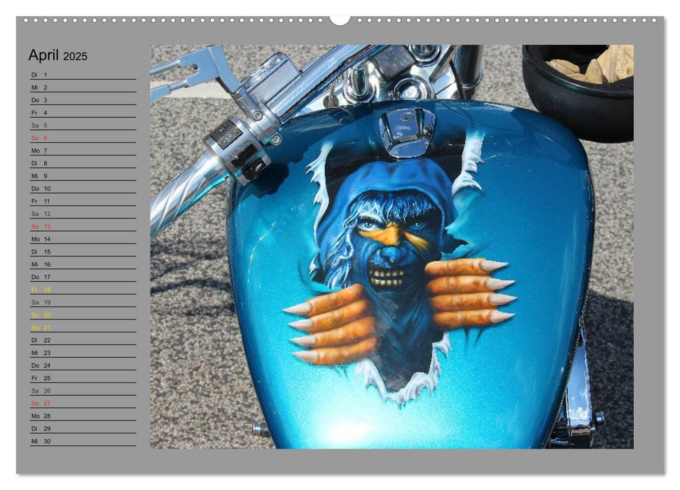 Harley Davidson - Airbrush (CALVENDO Premium Wandkalender 2025)