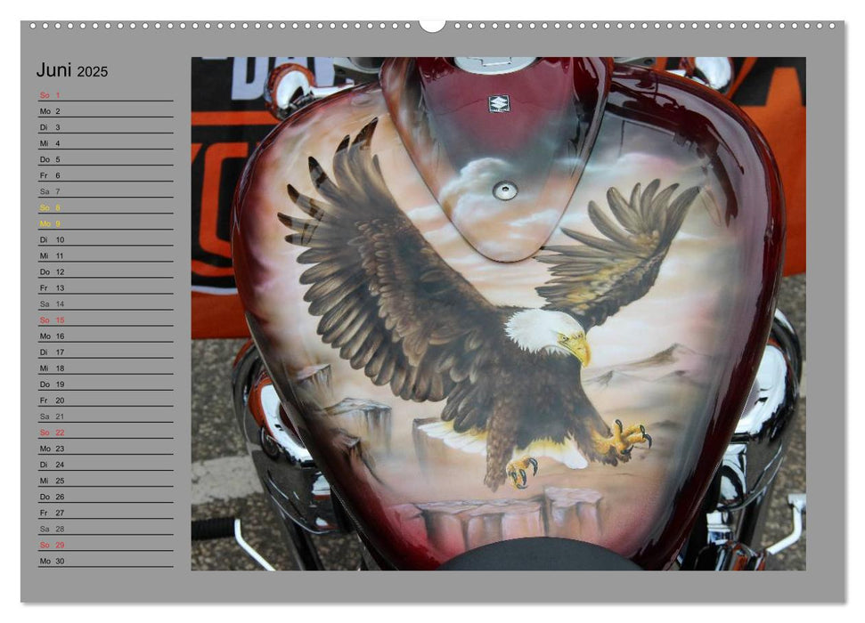 Harley Davidson - Airbrush (CALVENDO Premium Wandkalender 2025)