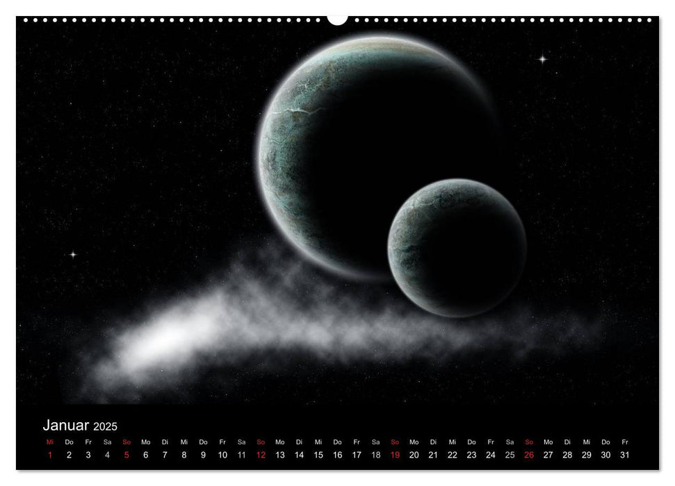 Fantasievolles Weltall (CALVENDO Premium Wandkalender 2025)