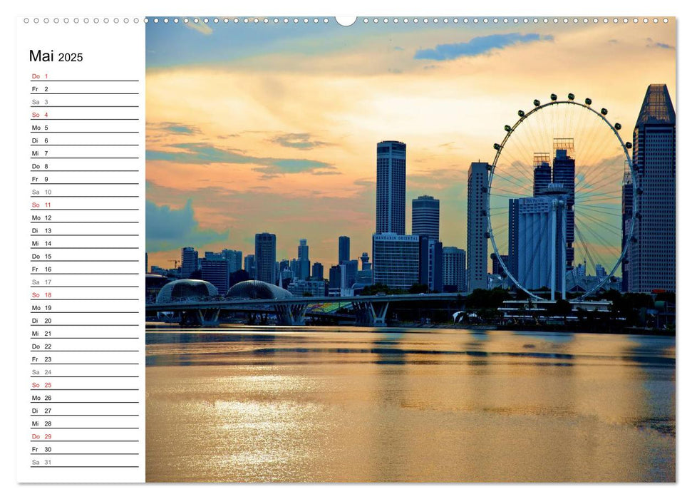 Singapur Stadt der Skylines (CALVENDO Premium Wandkalender 2025)